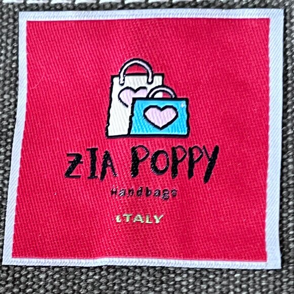 Zia Poppy Italy Canvas Crossbody Bag Multicolor Embroidered Boho Patchwork - Picture 5 of 14